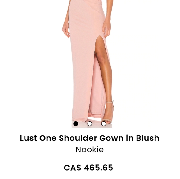 Lust one shoulder gown in blush - Picture 5 of 8